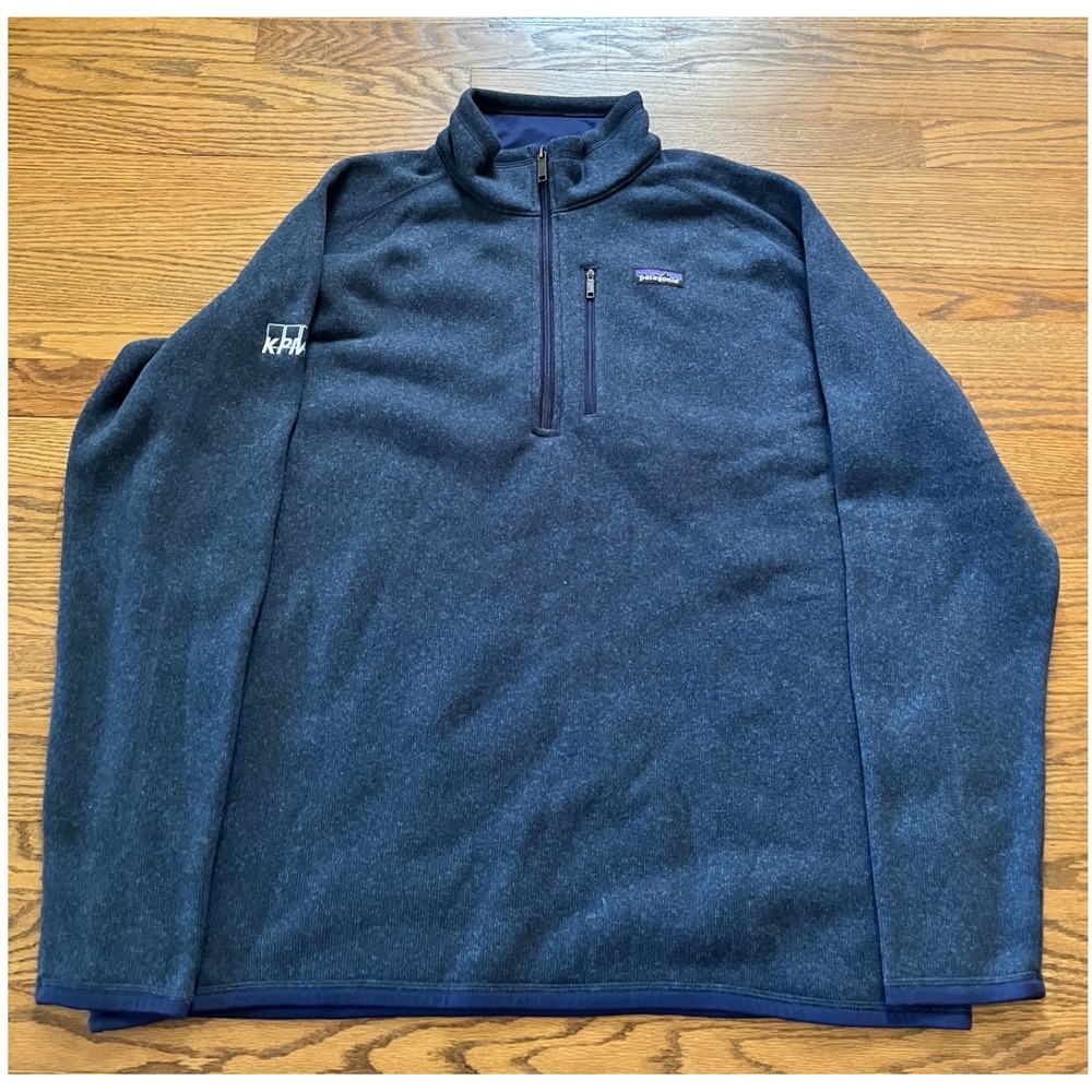 Patagonia Better Sweater 1/4 Zip Fleece XXL 2XL Navy Blue KPMG Logo